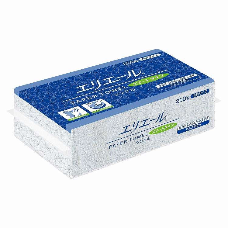 エリエール ペーパータオルスマートタイプ シングル中判サイズ ケース単位(代引不可)【送料無料】