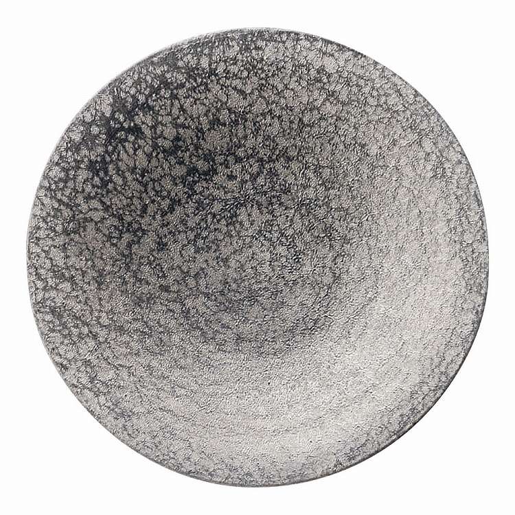 崇雪 ラウンドプレート シルバー 26cm(代引不可)【送料無料】