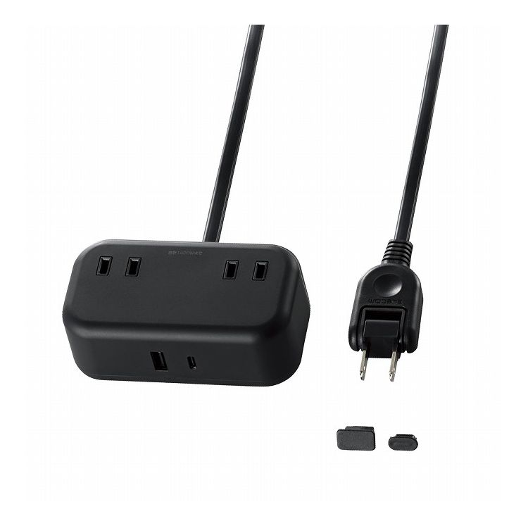 電源タップ 延長コード USB付き 1m コンセント ×2 Type-C ×1 USB-A ×1 PD 対応 iPad iPhone Android スマホ タブレット 等各種対応 ブラック T-U04-2210BK(代引不可)【送料無料】 4,990円