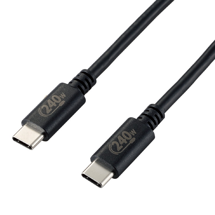 USB Type-cケーブル 2.0 PD EPR対応 240W (USB-C to USB-C) 1m ブラック U2C-CCPE10NBK(代引不可)【送料無料】 4,358円