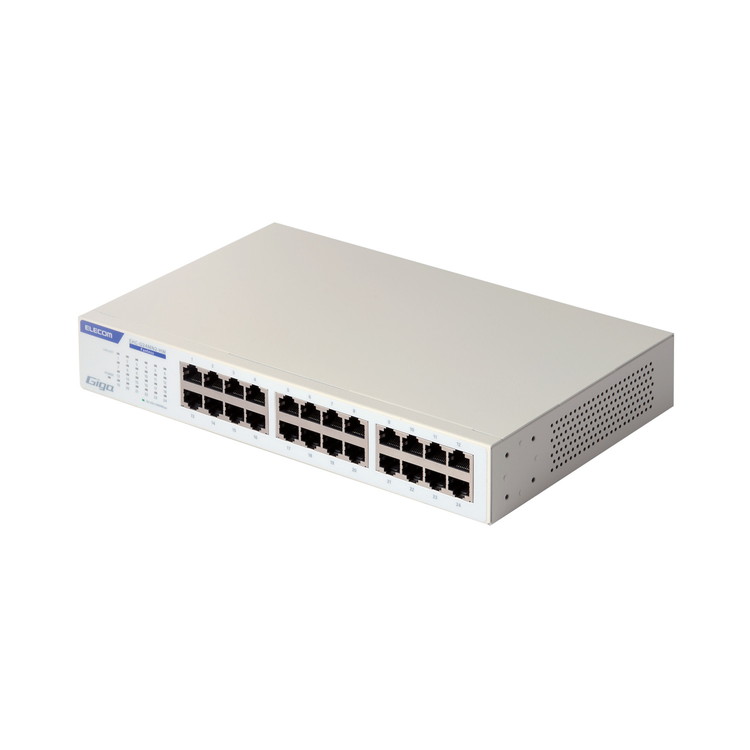 ELECOM エレコム スイッチングこしき ローカルエリアネットワーク こしき 24界面 Giga相応う 1000/100/10Mbps 金属元素筐体 ワット数内蔵 気違い受け答え 静音 省エネ役立つこと 飾りつけ築き上げる相応う 白いこと EHC-G24MN2-HW(代引不可)【貨物輸送無料】