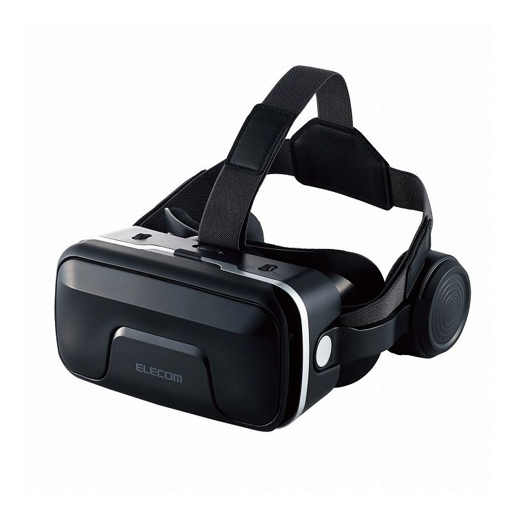 ELECOM VRゴーグル VRヘッドセット ヘッドホン一体型 スマホ用 メガネ対応 目幅調節可 ピント調節可 4.8~7インチ iPhone Android対応 2D 3D 非球面光学レンズ ブラック エレコム VRG-EH03BK(代引不可)【送料無料】