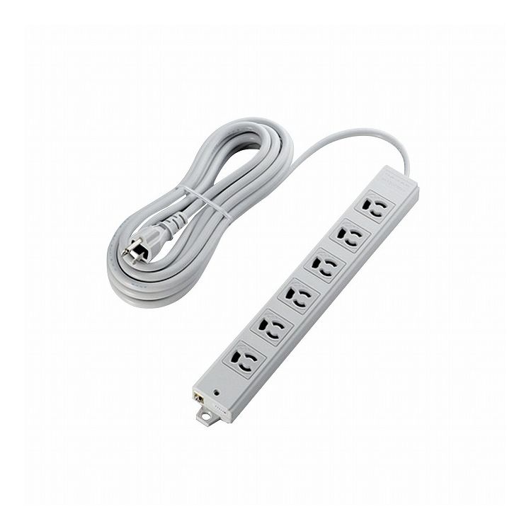 ELECOM 工事・物件に最適な3ピン 熱に強い 抜け止め マグネット付 電源タップ 6個口 5m ホワイト白 エレコム T-WRM3650LG RS(代引不可)【送料無料】