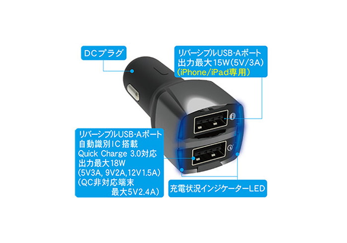 定番のお歳暮＆冬ギフト カシムラ DC-6A-リバーシブルUSB 2ポート 自動判定 DC035 whitesforracialequity.org