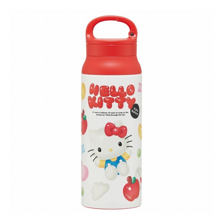 サンリオ sanrio ハローキティ ぷっくりバルーン 水筒 600ml カラビナ ハンドル ステンレス ボトル 保温 保冷 キッズ 子供 STBC6 子供 キャラクター スケーター skater【送料無料】