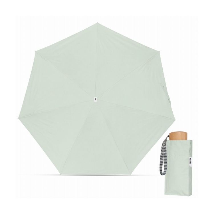 コンパクト 折りたたみ 日傘 SUN PASTEL SOLID 親骨50cm 直径85cm AltaIra ライトグリーン AN-SUN04 マイクロアンブレラ 折り畳み傘 傘 ファッション おしゃれ フランス発ブランド ANATOLE【送料無料】｜リコメン堂ホームライフ館