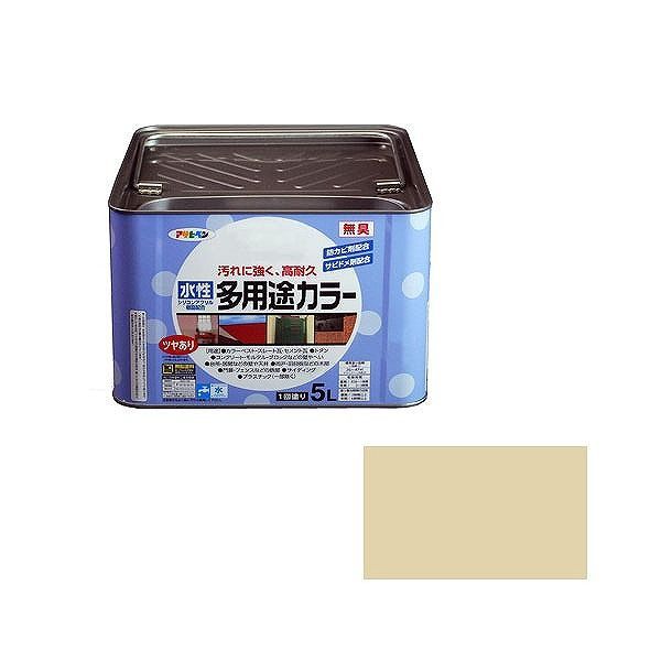 アサヒペン AP 水溶性多役立つこと色つや 5L ティントベージュ【貨物輸送無料】