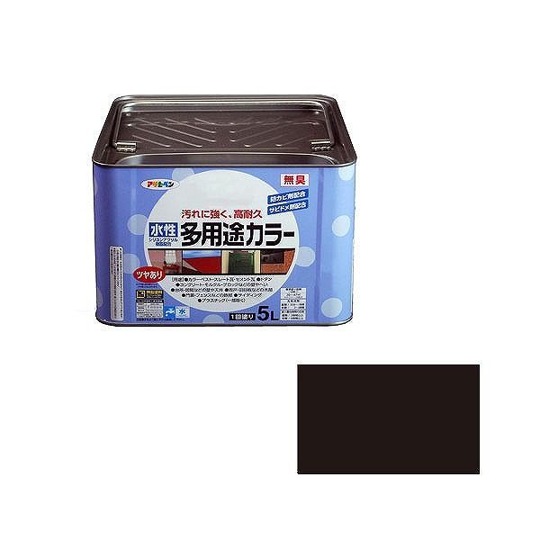 アサヒペン AP 水溶性多役立つこと色つや 5L 黒【貨物輸送無料】