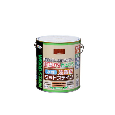 アサヒペン 水性強着色ウッドステイン 3L マホガニー(代引不可)【送料無料】