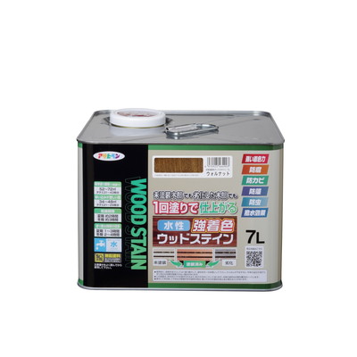 アサヒペン 水性強着色ウッドステイン 7L ウォルナット(代引不可)【送料無料】 7,789円
