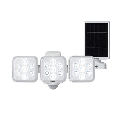 ムサシ S-330L 5Wx3灯 LEDソーラーセンサーライト(代引不可)【貨物輸送無料】