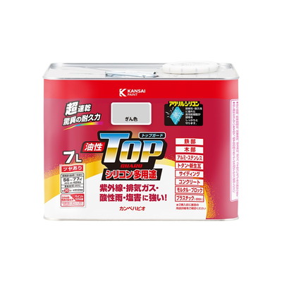 カンペハピオ 油性トップガード ぎん色 7L #00017640461070(代引不可)【送料無料】