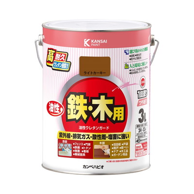 カンペハピオ 油性ウレタンガード ライトカーキー 3L #00037640231030(代引不可)【送料無料】