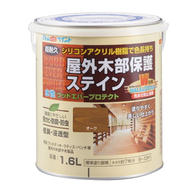 アトムサポート 水性ウッドエバープロテクト1.6Lオーク(代引不可)【送料無料】