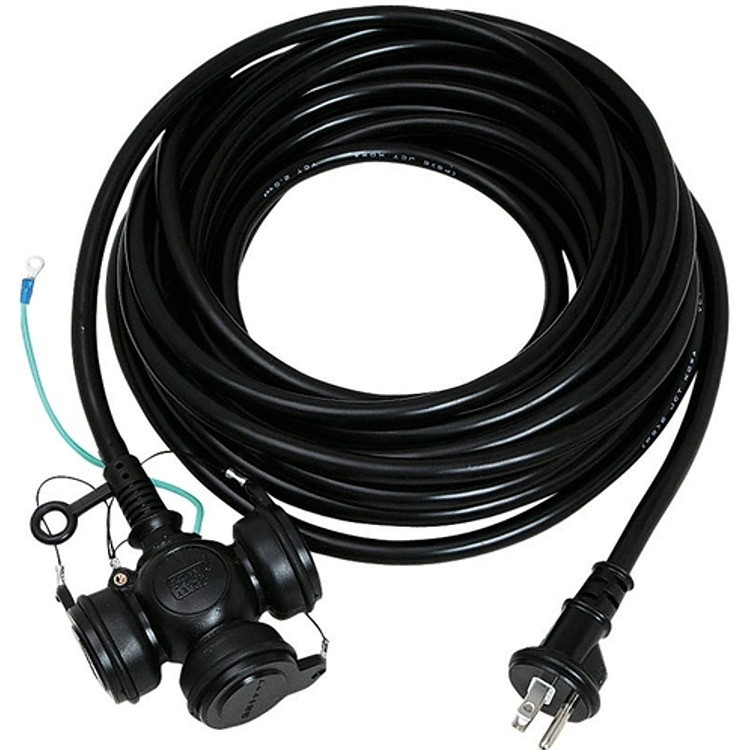 宏和工業 黒 3x2x10m 防雨3口アース付 KRW18-10(代引不可)【送料無料】 6,768円
