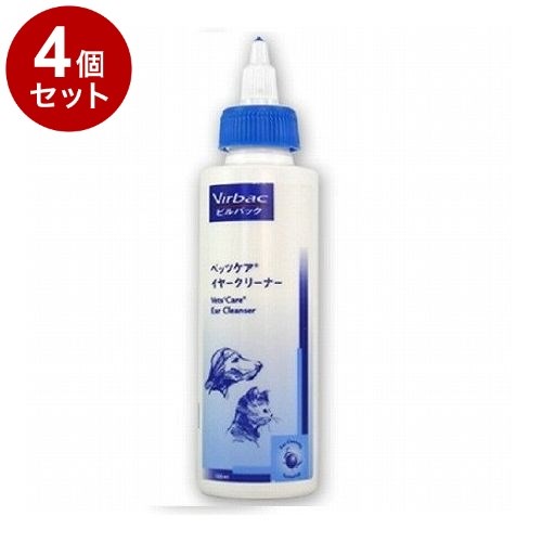 【4個書き割り】 ビルバックジャパン ベッツケアイヤークリーナー 犬猫用 125ml【貨物輸送無料】