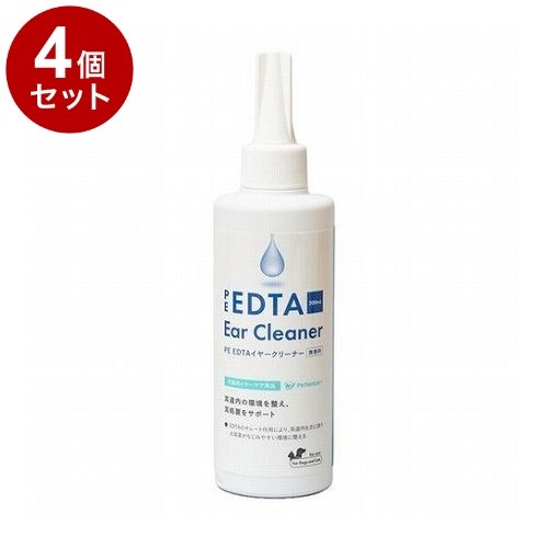 【4個書き割り】 PE EDTAイヤークリーナー 無芳ばしさ 犬猫用 200ml【貨物輸送無料】