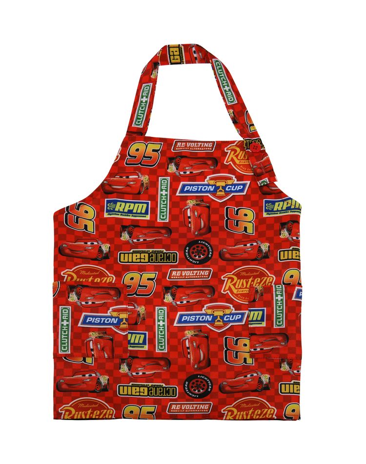 ヤクセル こどもエプロン S6 カーズ キッズ ディズニー 前掛け 子供 料理 お1人様1点限り S6