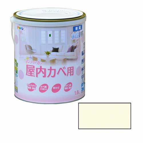アサヒペン NEWインテリアカラー屋内壁 1.6L アイボリー【送料無料】