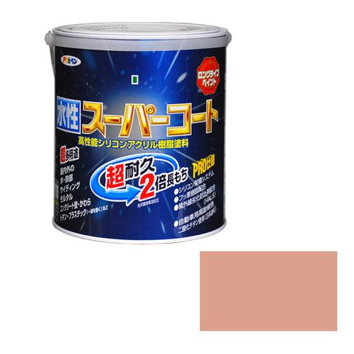 アサヒペン 多用途-水性スーパーコート 1.6L-シャド-ピンク【送料無料】