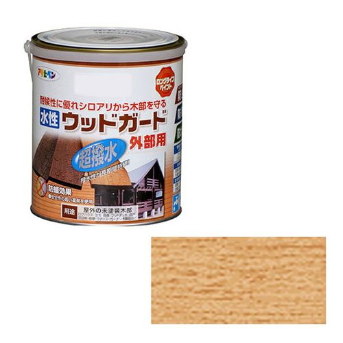 アサヒペン 水性ウッドガード外部用 1.6Lークリヤ【送料無料】