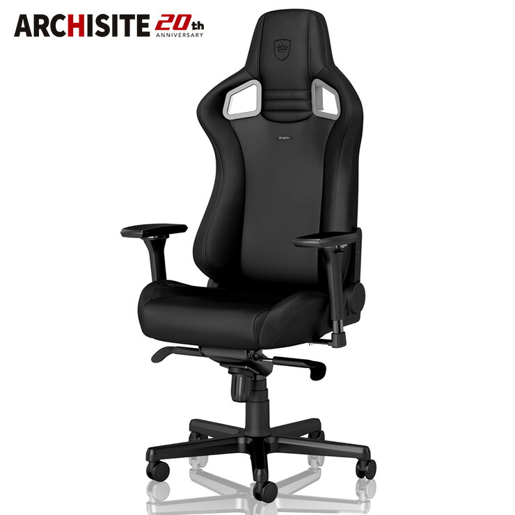 ゲーミングチェア noblechairs EPIC BLACK EDITION ノーブルチェアーズ ロッキング アームレスト ブラック エディション(代引不可)【送料無料】｜リコメン堂ホームライフ館