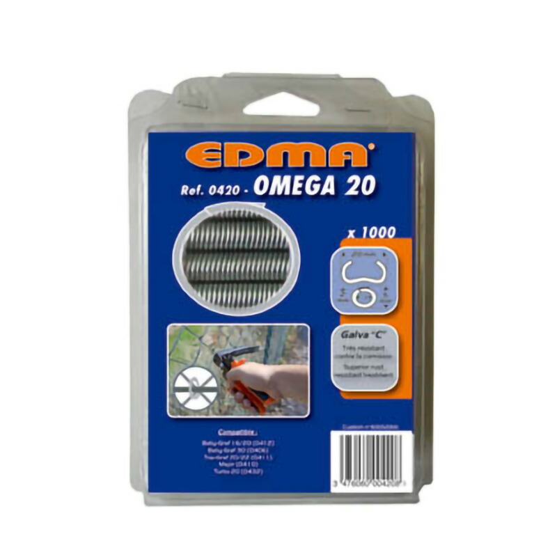 フェンス工具変えリングセット EDMA エドマ オメガ20 ガルバ鋼 直径2mm 1000個入り オメガ20(ガルバ鋼) 4580313196189(代引不可)【送料無料】