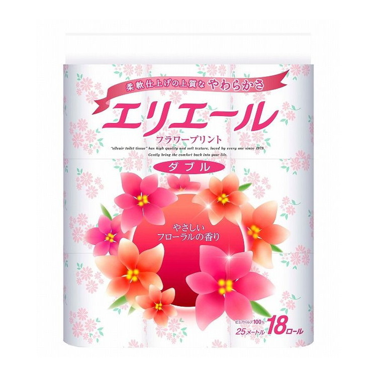 【単品11個セット】 エリエールフラワープリント18Rダブル 大王製紙株式会社(代引不可)【送料無料】
