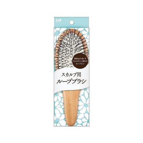 【単品12個セット】 貝印 KQ3176 スカルプ用ループブラシ(代引不可)【送料無料】