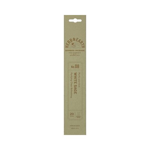 【単品27個セット】 日本香堂 ハーブ&アース バンブーインセンス ホワイトセージ(代引不可)【送料無料】
