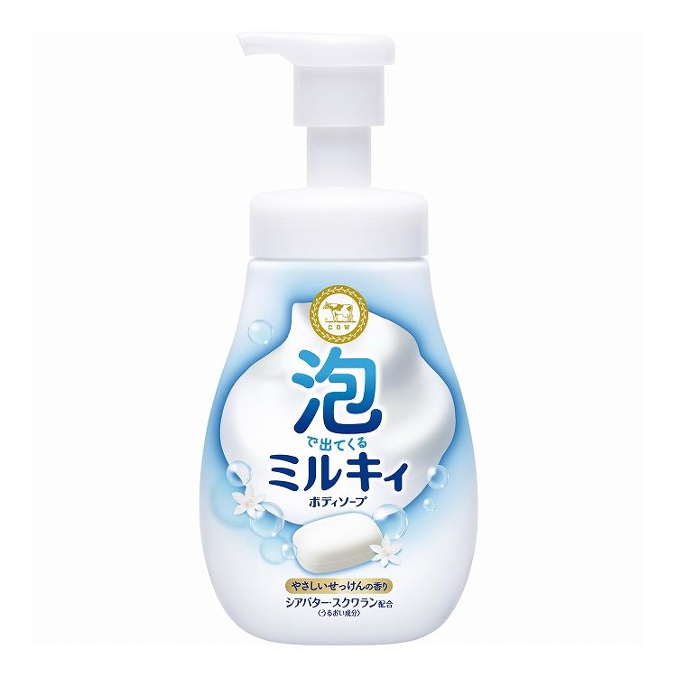 【単品30個セット】 牛乳石鹸共進社 泡で出てくるミルキィボディソープ やさしいせっけんの香り ポンプ付(代引不可)【送料無料】