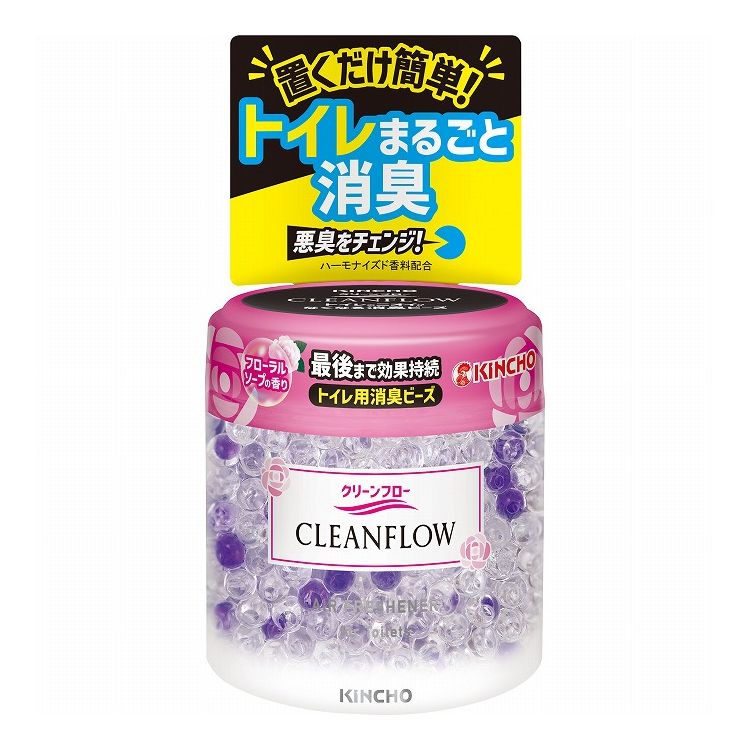 【単品25個セット】 大日本除虫菊 クリーンフロートイレ用消臭ビーズ60日フローラルソープの香り(代引不可)【送料無料】｜リコメン堂ホームライフ館