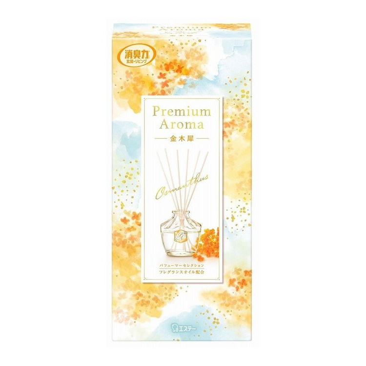 【単品10個セット】 お部屋の消臭力PremiumAromaStick本体金木犀(代引不可)【送料無料】