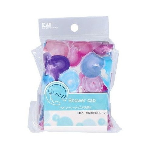 【単品12個セット】 HL0183 SS シャワーキャップ 綿ガーゼ裏地 貝印(代引不可)【送料無料】