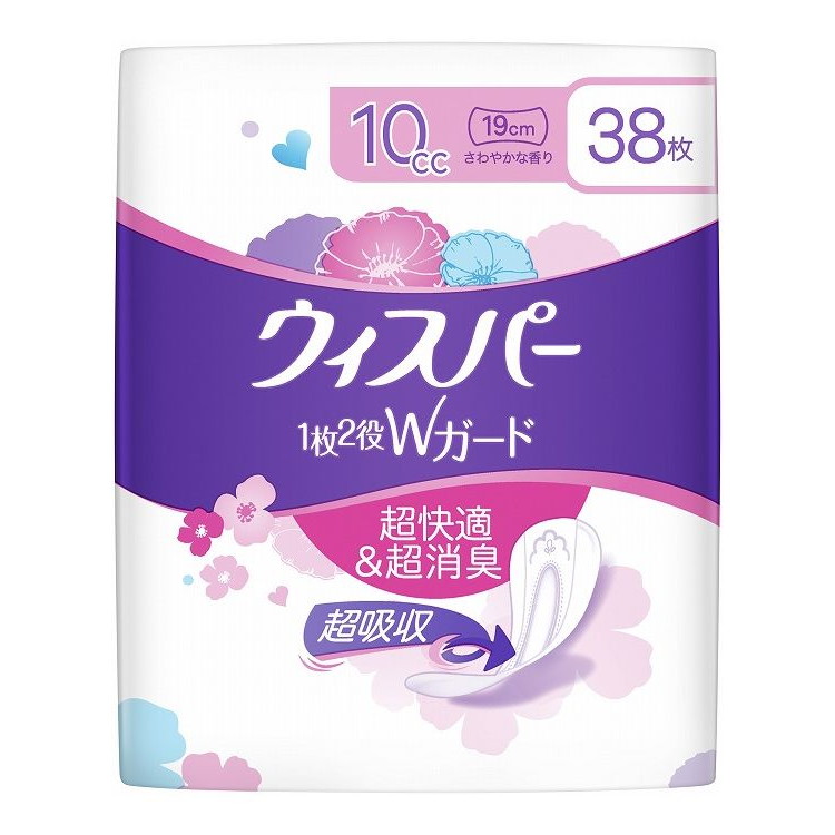 【単品21個セット】 P&G ウィスパー1枚2役Wガード 10cc 38枚(代引不可)【送料無料】