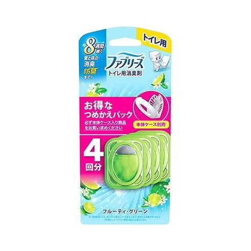 【単品9個セット】 ファブリーズトイレ用消臭剤フルーティ・グリーンつめかえ4個パック P&Gジャパン(代引不可)【送料無料】