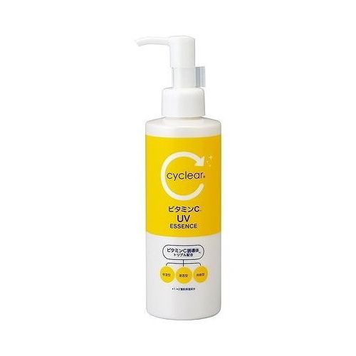 【単品15個セット】 熊野油脂 cyclear ビタミンC ライトアップ UVエッセンス ポンプ UV トーンアップ(代引不可)【送料無料】｜リコメン堂ホームライフ館