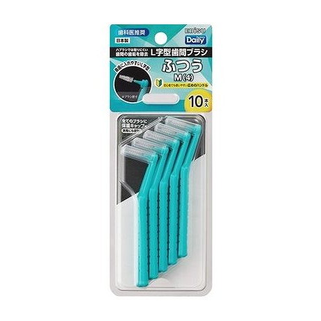 【単品18個セット】 B-D4674 デイリーキャップ付L字歯間ブラシ10本入・M エビス(代引不可)【送料無料】