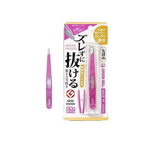 【単品7個セット】 GT-235ズレずに抜ける驚きの毛抜先斜めシヤイニーピンク(代引不可)【送料無料】