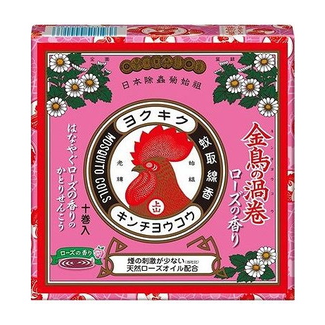 【単品16個セット】 金鳥の渦巻Vローズの香り10巻(代引不可)【送料無料】