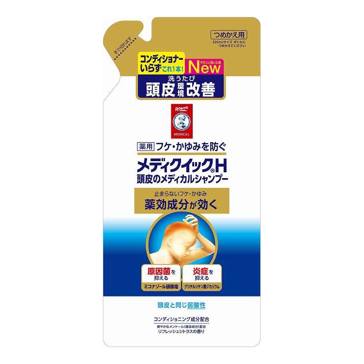 【単品12個セット】 ロート製薬 メディクイックH 頭皮のメディカルSP かえ(代引不可)【送料無料】
