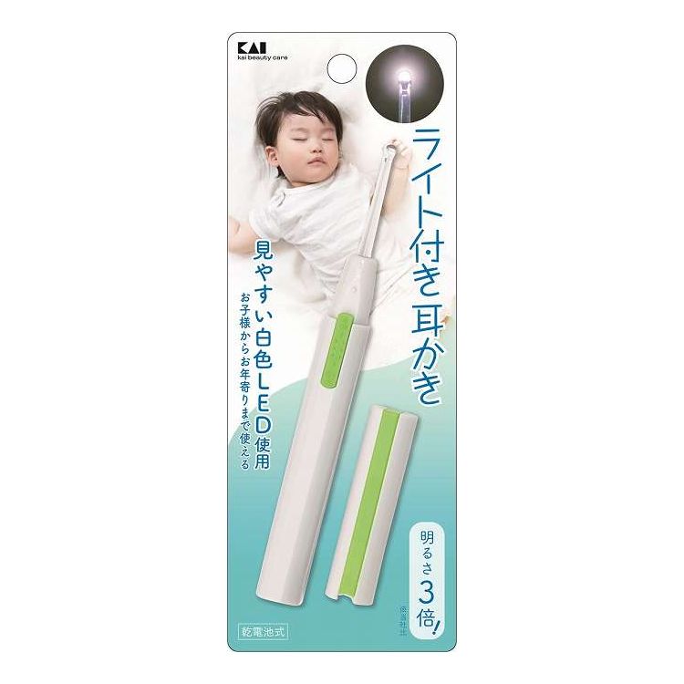【単品7個書き割り】 点火装置付き添い人耳かき 白 2020 貝印(代引不可)【貨物輸送無料】