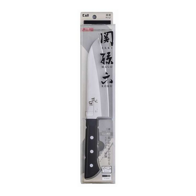 【単品9個セット】 関孫六 萌黄 三徳165mm 貝印(代引不可)【送料無料】