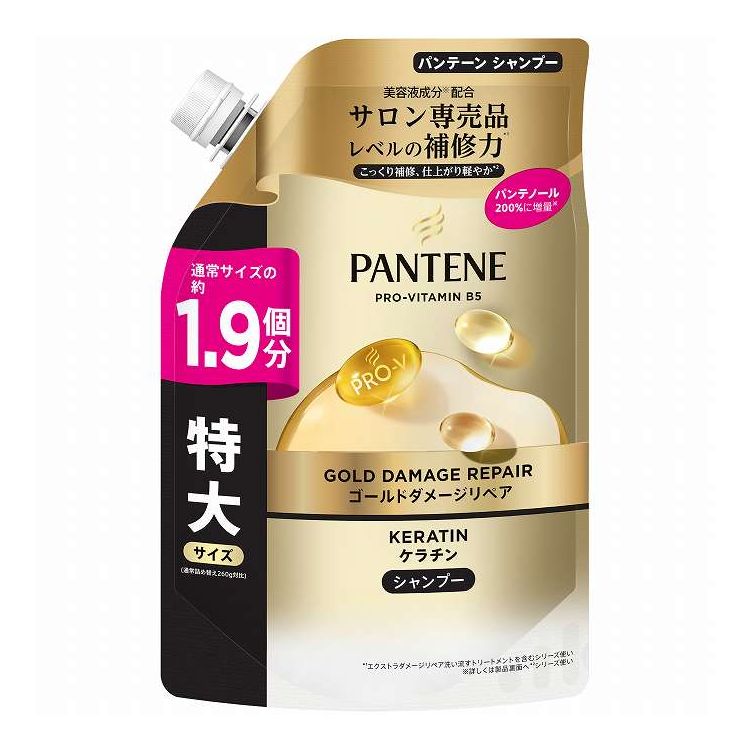 【単品15個セット】 P&Gジャパン パンテーンゴールドダメージリペアシャンプーつめかえ特大サイズ 500G(代引不可)【送料無料】|リコメン堂ホームライフ館