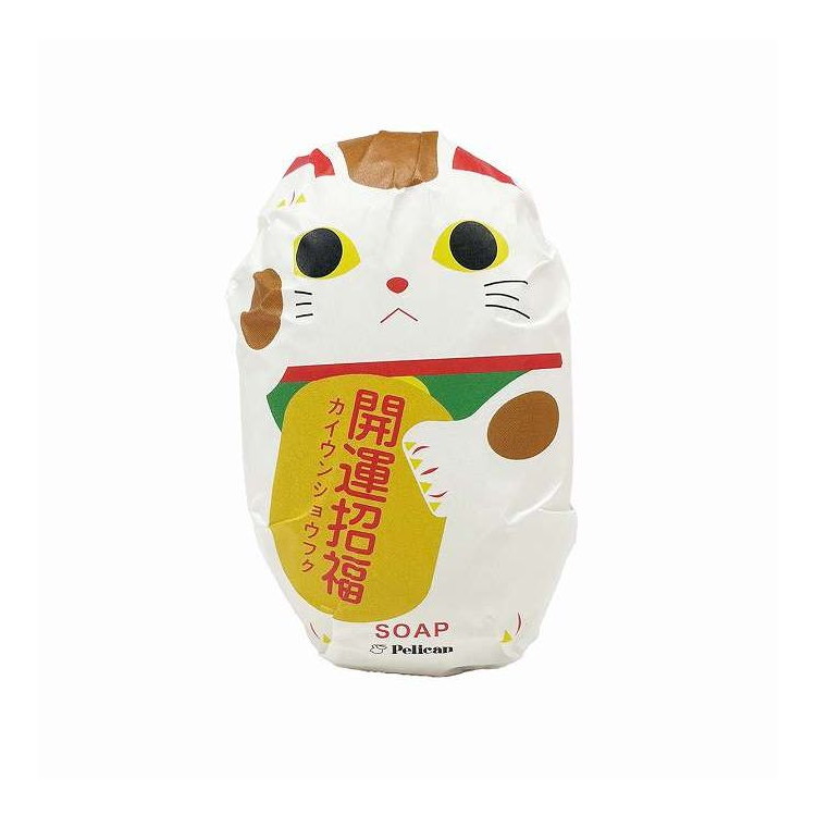 【単品10個セット】 和せっけん 招き猫 ペリカン石鹸(代引不可)【送料無料】|リコメン堂ホームライフ館
