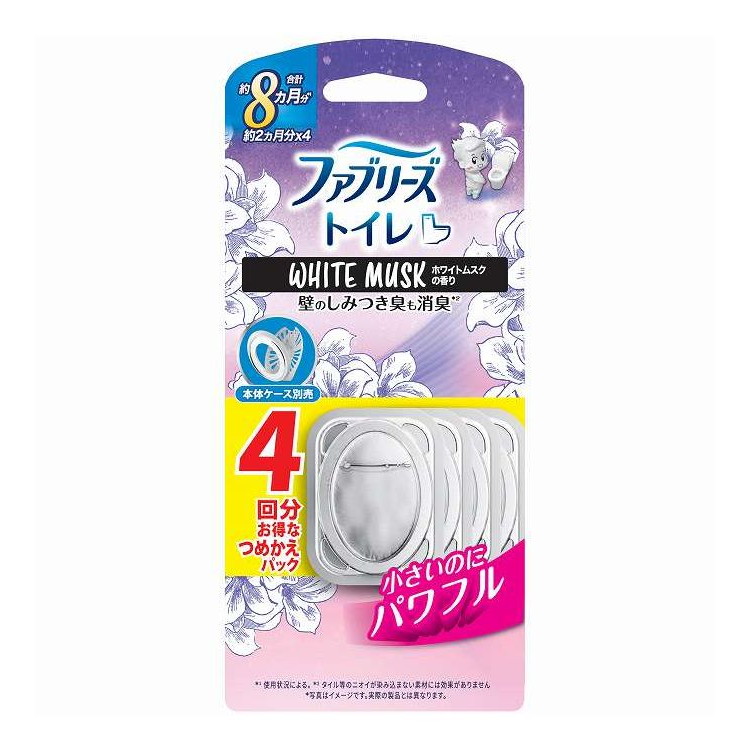 【単品6個セット】 ファブリーズトイレ用消臭剤ホワイトムスク詰替 P&G 1個(代引不可)【送料無料】｜リコメン堂ホームライフ館