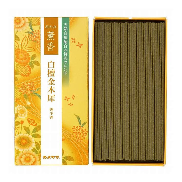 【単品20個セット】 花げしき 薫香 白檀金木犀 カメヤマ 100g(代引不可)【送料無料】｜リコメン堂ホームライフ館