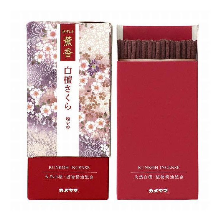 【単品20個セット】 花げしき 薫香 ミニ 白檀さくら カメヤマ 50g(代引不可)【送料無料】｜リコメン堂ホームライフ館