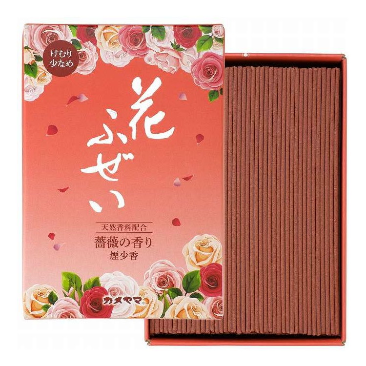 【単品20個セット】 花ふぜい バラ 煙少香 徳用大型 カメヤマ 220g(代引不可)【送料無料】|リコメン堂ホームライフ館