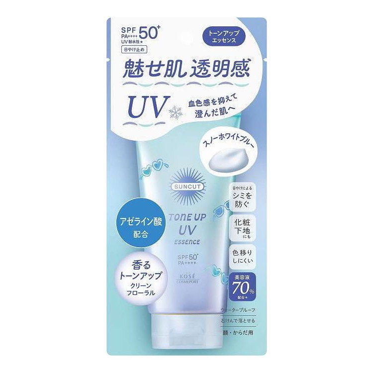 【単品7個セット】 サンカットR トーンアップUV エッセンス スノーホワイトブルー コーセーコスメポート 80G(代引不可)【送料無料】